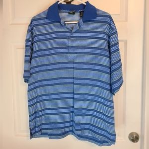 Saxony Silk 4 Golf Men's Polo Golf Shirt, Size: Medium Color: Blue